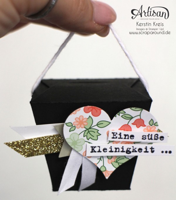 "Mini Take-Out Boxen" - Stampin´ Up! Artisan DesignTeam BlogHop 23.04.2015 - kleine Verpackungen mit Stempelset "Spruch-reif" Detaildbild01