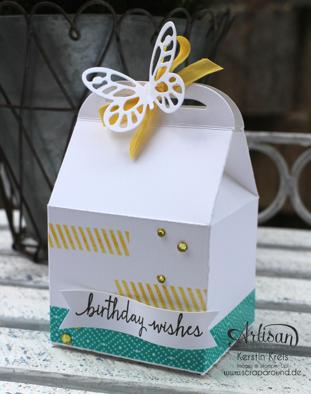 Stampin´ Up! Artisan DesignTeam BlogHop 11.06.2015 - Geburtstags Verpackungen Thinlits Tortenstück und Leckereien-Box mit Washi-Tape Detailbild4